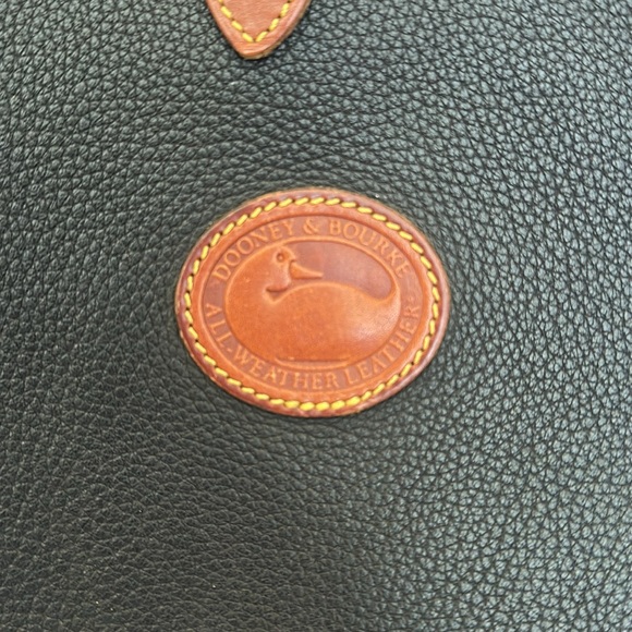 Dooney & Bourke Black and Brown Leather Tote - Picture 2 of 12